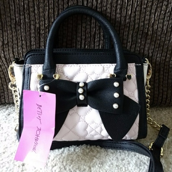 Betsey Johnson Handbags - ** Betsey Johnson Pink and Black Crossbody